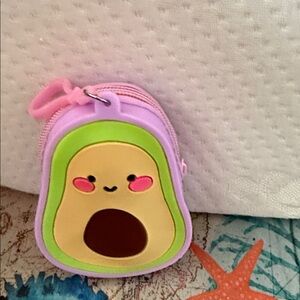 Kids Pink Avocado Mini Coin Purse - Cute Zipper Bag